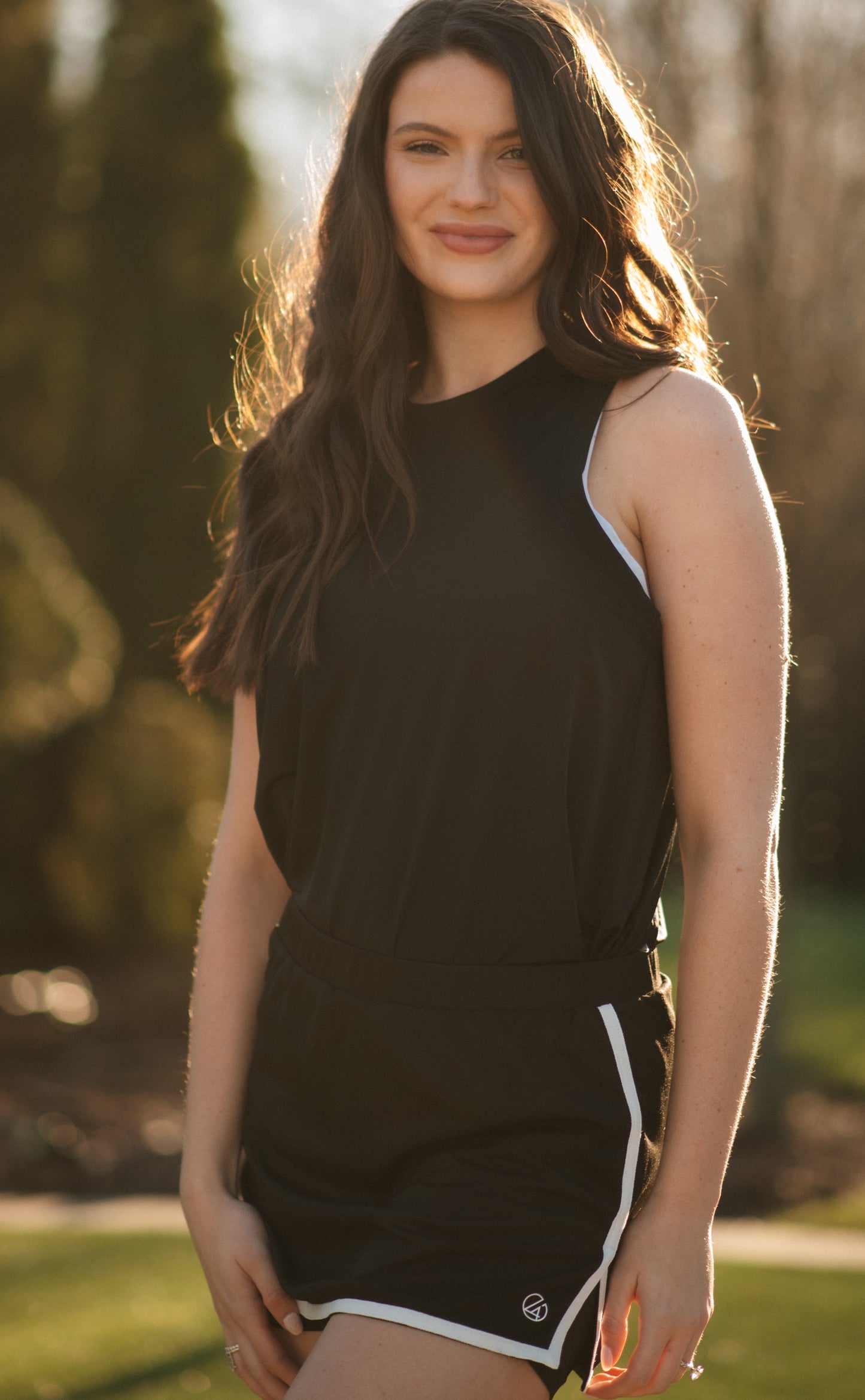 Straight Court Skirt - B&W