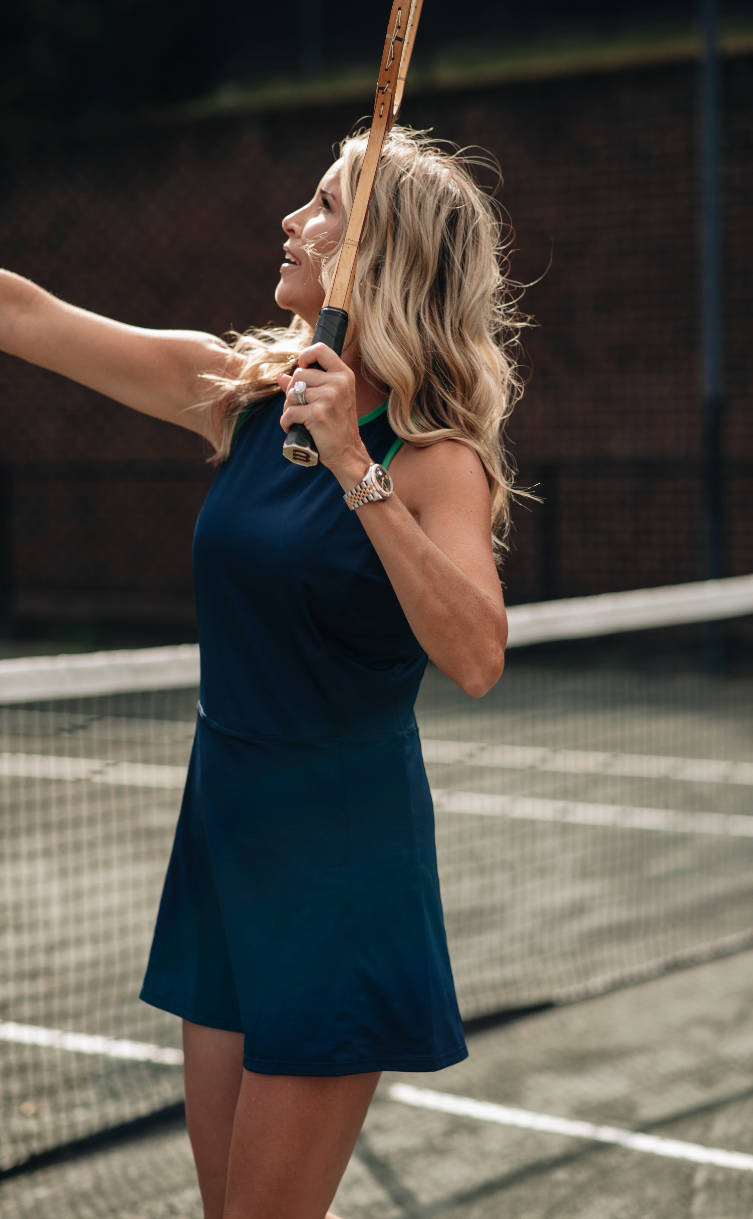Athletic Dress - Navy with Kelly Green Trim M Athletic Dress - Navy with Kelly Green Trim M